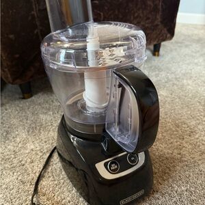 Black & Decker Black Food Processor with Clear Container